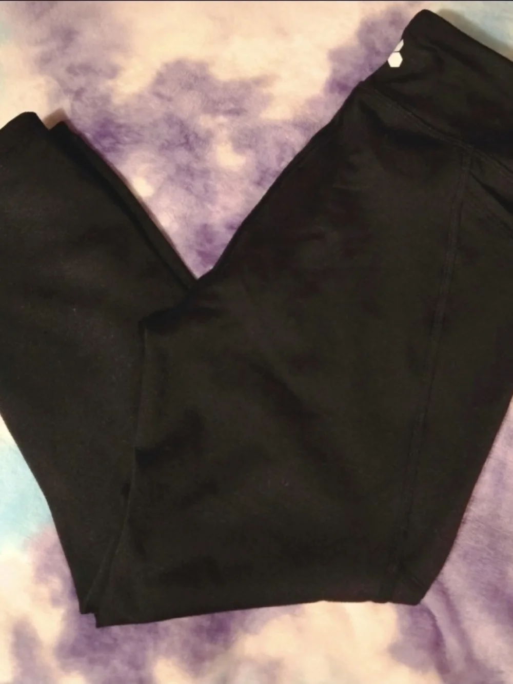 Tek Gear Youth Girls Black Activewear Cropped Leggings-LG (10/12) EUC